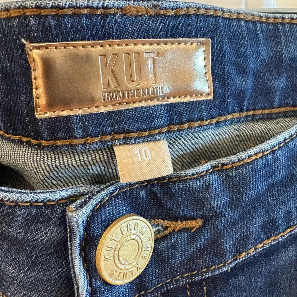 Kut from the Kloth Dark Blue Denim Jeans Boyfriend size 10 - Picture 2 of 4